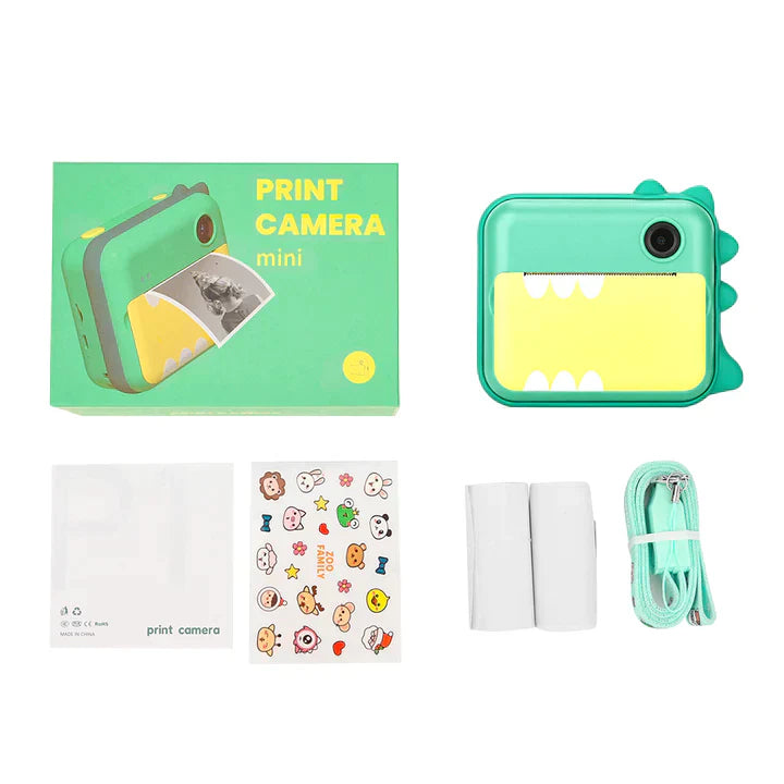Children’s Instant Print Camera – 1080p Dual Lens with Black & White Printing