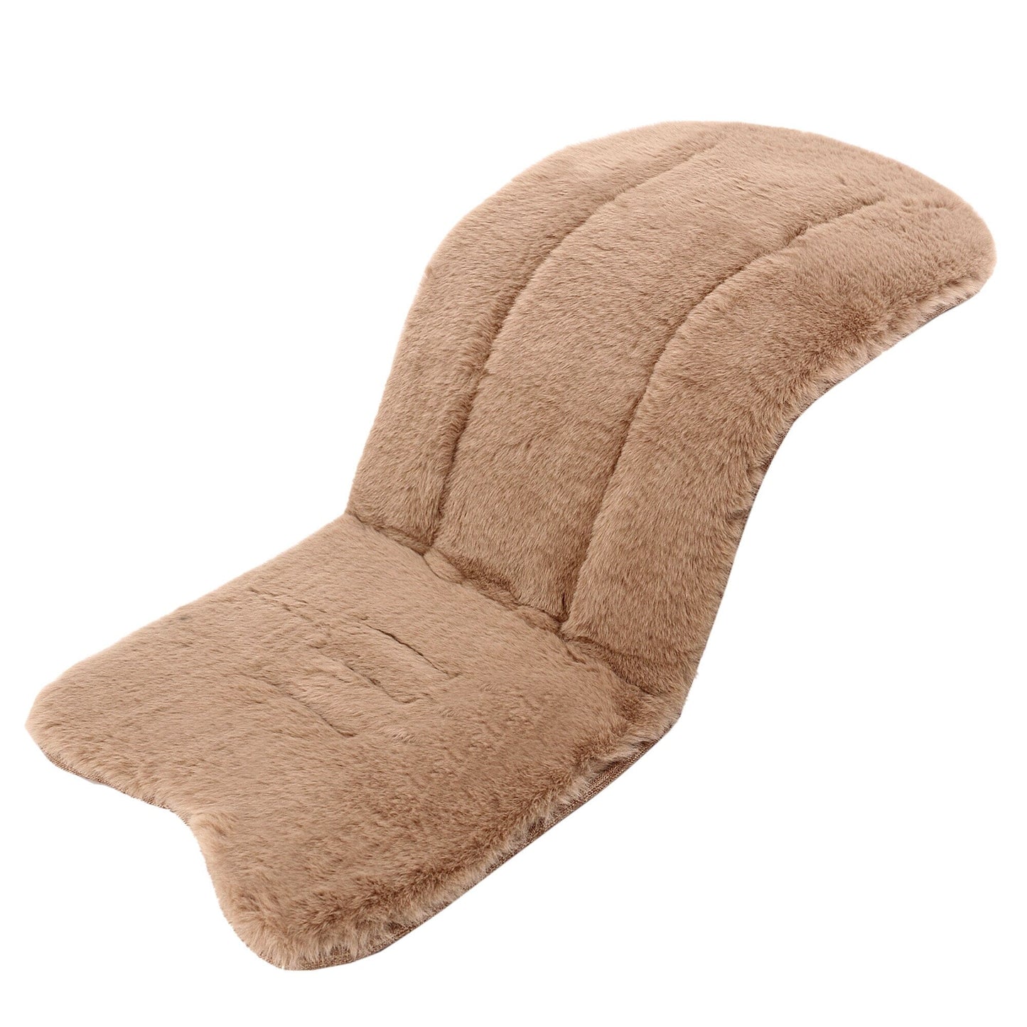 Baby Pushchair Cushion – Cotton Seat Mat with Faux Fur, Universal Fit