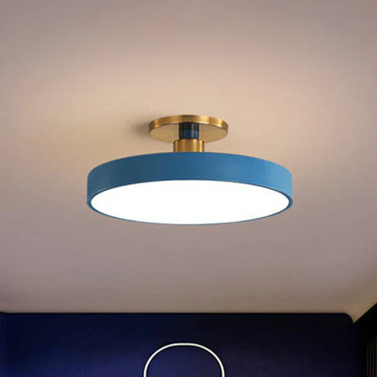 Nordic Glow LED Ceiling Light with Minimalist Round Design and Soft Ambient Lighting