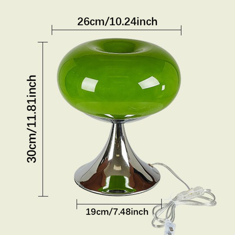 RetroGlow Bauhaus Glass Table Lamp Warm Ambient Lighting
