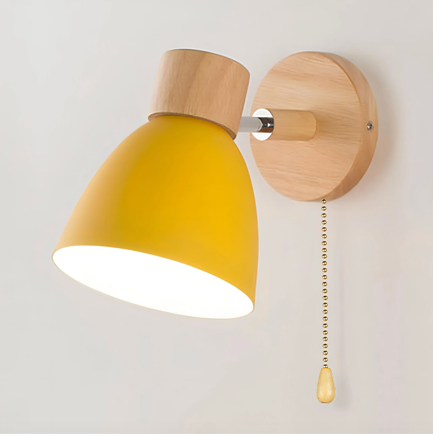 Scandinavian Wall Light with Pull Switch Warm Nordic Style Lamp