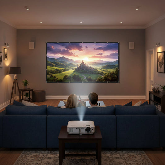 120 Inch Portable HD Projector Screen for Indoor and Outdoor Movies