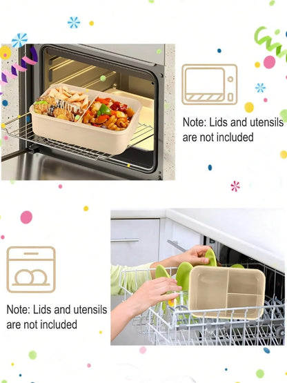 1200 ml Bento Lunch Box with 4 Compartments and Utensils