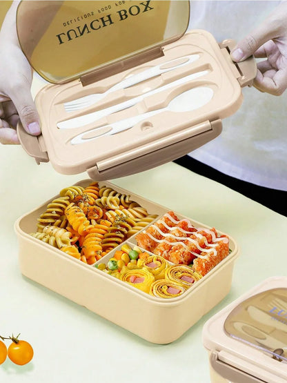 1200 ml Bento Lunch Box with 4 Compartments and Utensils