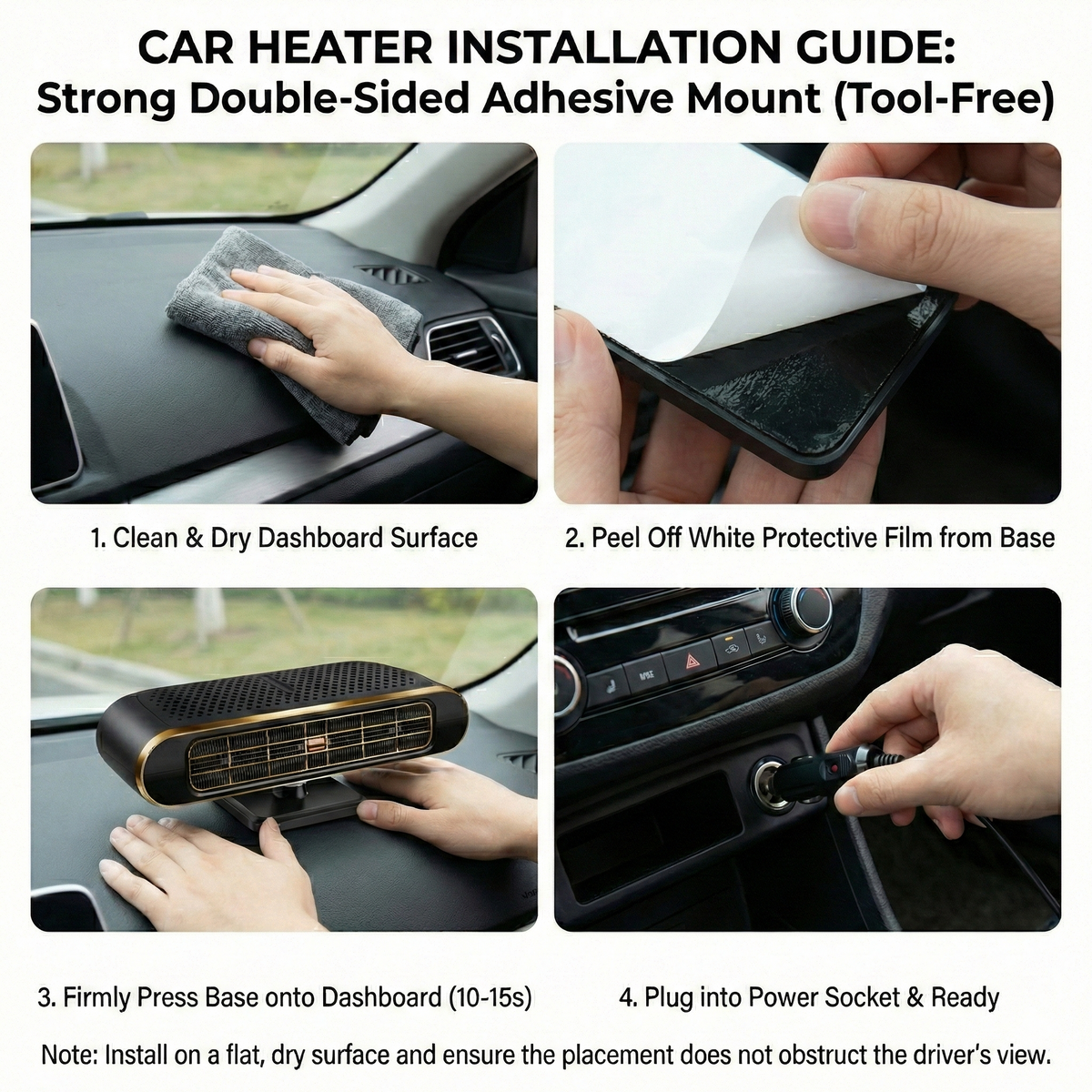 12V Portable Car Heater and Windshield Defroster