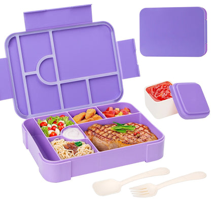 1330ml Large Compartment Bento Lunch Box with Cutlery