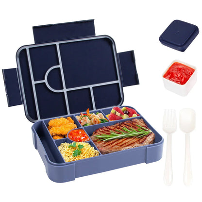 1330ml Large Compartment Bento Lunch Box with Cutlery