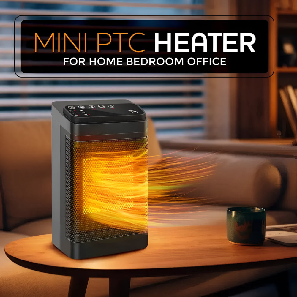 1500W Oscillating Space Heater with Adjustable Thermostat and Timer