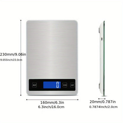 15kg Rechargeable Digital Food Scale with 1g Precision