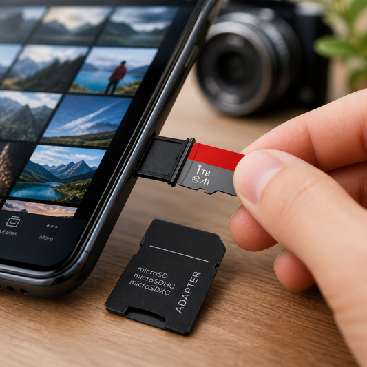 1TB Micro SD Memory Card with Adapter High Speed Storage