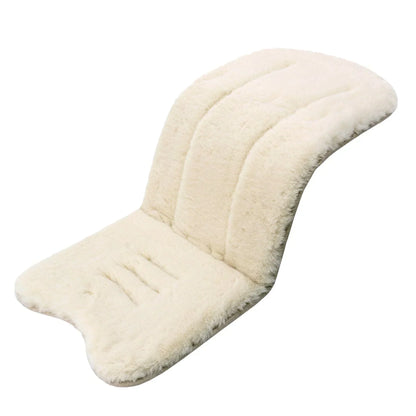 Baby Pushchair Cushion – Cotton Seat Mat with Faux Fur, Universal Fit