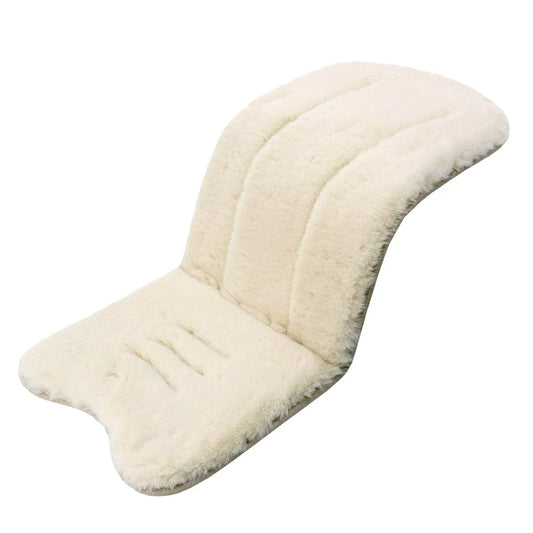 Baby Pushchair Cushion – Cotton Seat Mat with Faux Fur, Universal Fit