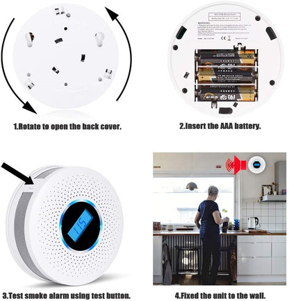 2-in-1 Smoke and Carbon Monoxide Detector with 85 dB Alarm