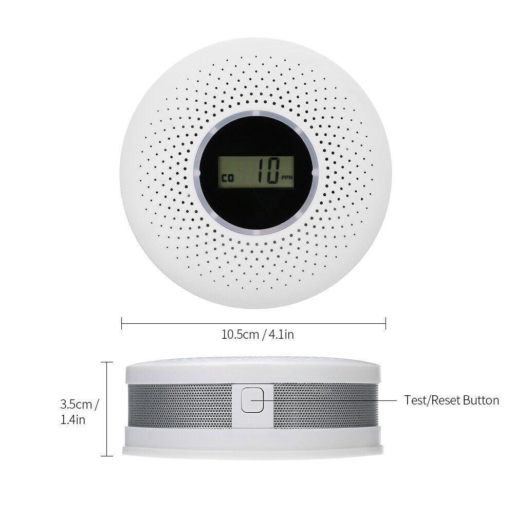 2-in-1 Smoke and Carbon Monoxide Detector with 85 dB Alarm