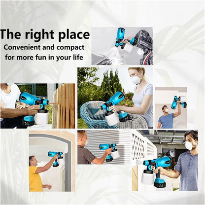 21V Cordless Paint Sprayer with Adjustable Flow and Twin Batteries