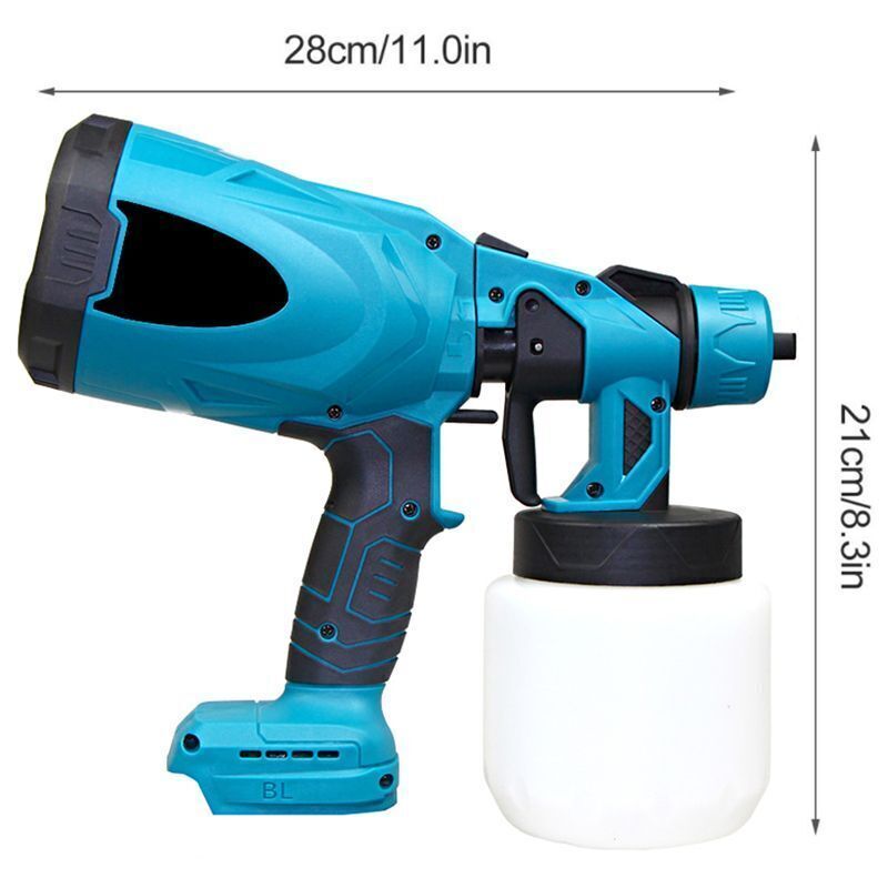 21V Cordless Paint Sprayer with Adjustable Flow and Twin Batteries
