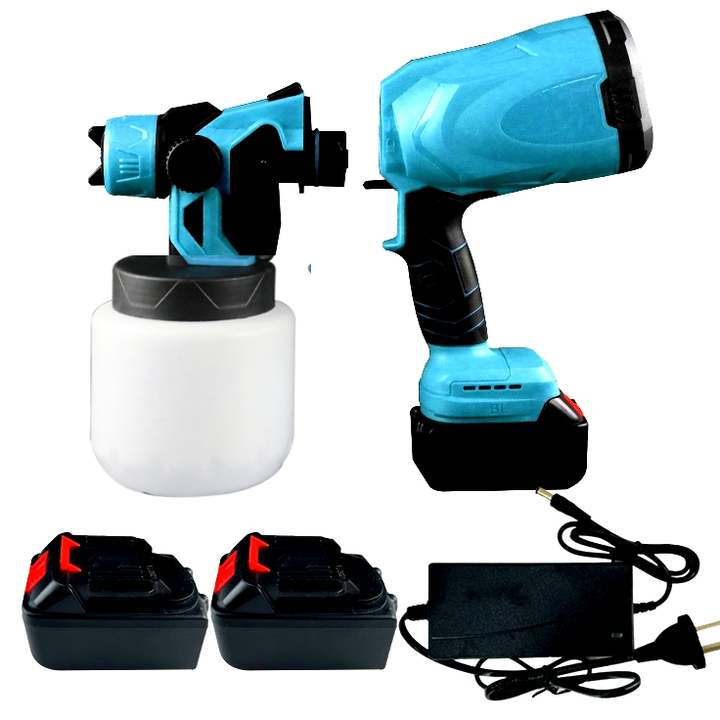 21V Cordless Paint Sprayer with Adjustable Flow and Twin Batteries