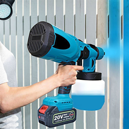 21V Cordless Paint Sprayer with Adjustable Flow and Twin Batteries