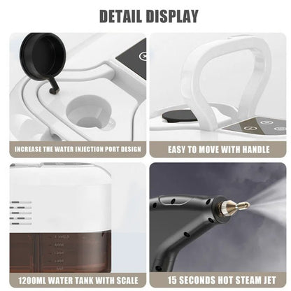 2500W High Pressure Steam Cleaner with 4 Nozzles for Multi-Surface Cleaning