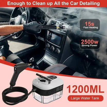 2500W High Pressure Steam Cleaner with 4 Nozzles for Multi-Surface Cleaning