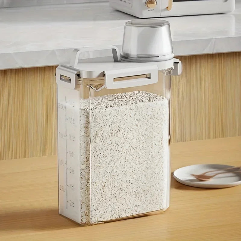 2.5L Airtight Grain Storage Container with Measuring Cup