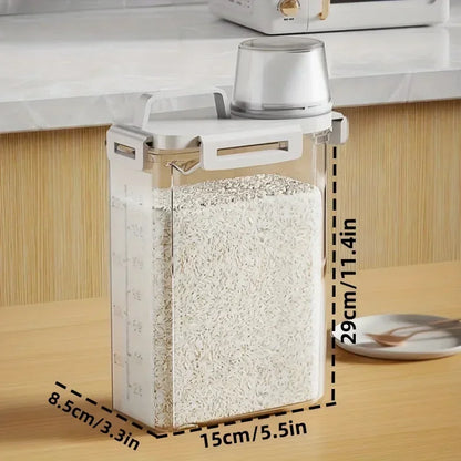 2.5L Airtight Grain Storage Container with Measuring Cup