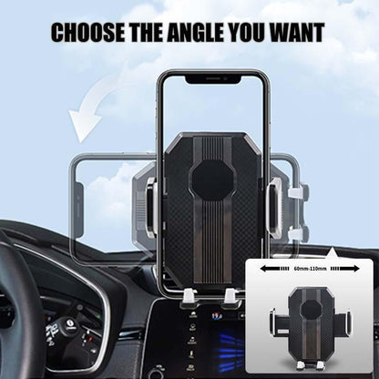 360° Adjustable Suction Phone Holder with Telescopic Arm and One-Hand Lock