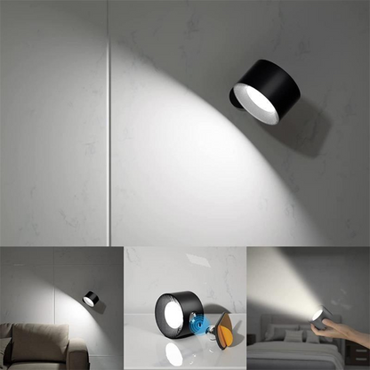 360° Wireless Wall Lamp with USB Charging and Touch Brightness Control