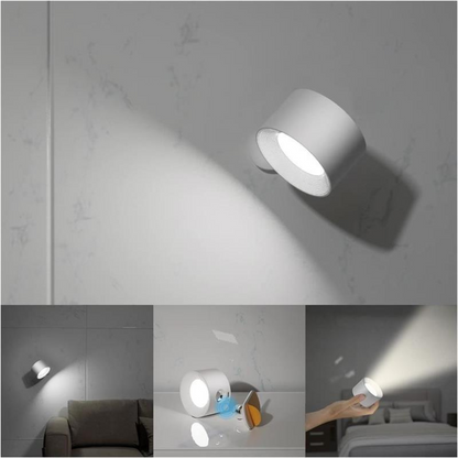 360° Wireless Wall Lamp with USB Charging and Touch Brightness Control