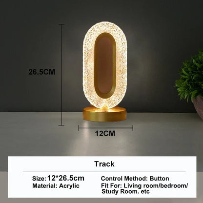 3D Crystal LED Night Light with Touch Dimming