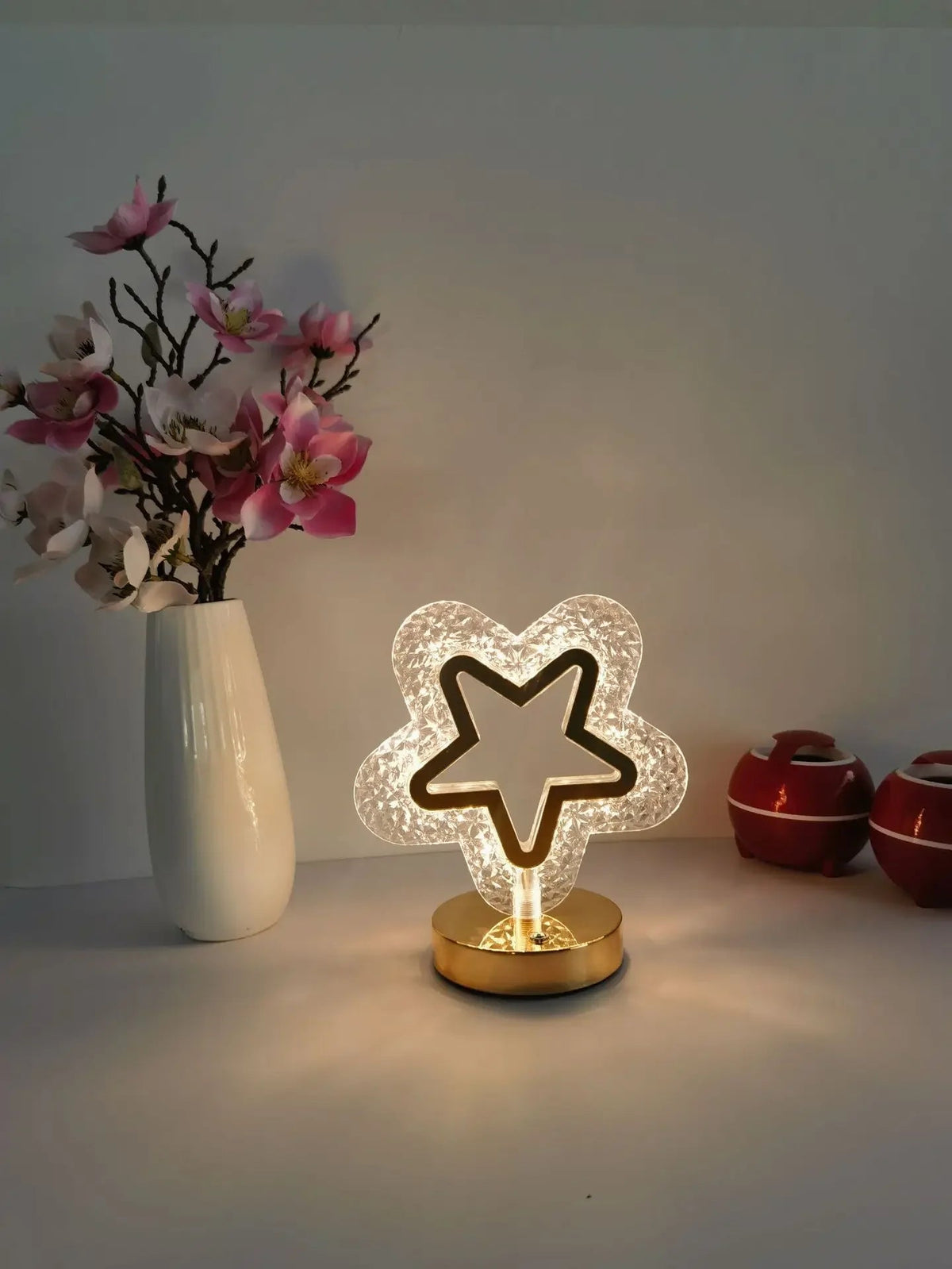 3D Crystal LED Night Light with Touch Dimming