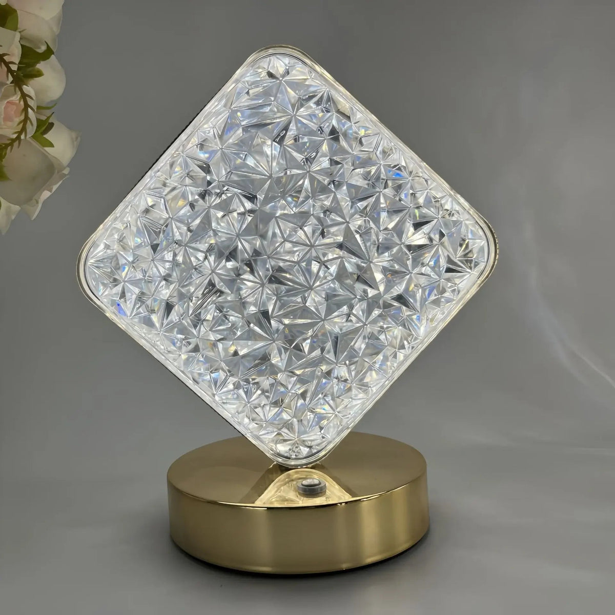 3D Crystal LED Night Light with Touch Dimming