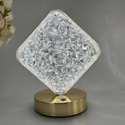 3D Crystal LED Night Light with Touch Dimming