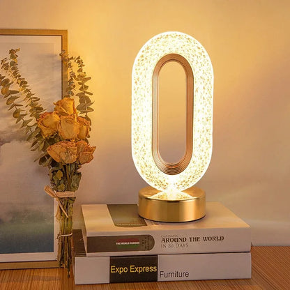 3D Crystal LED Night Light with Touch Dimming