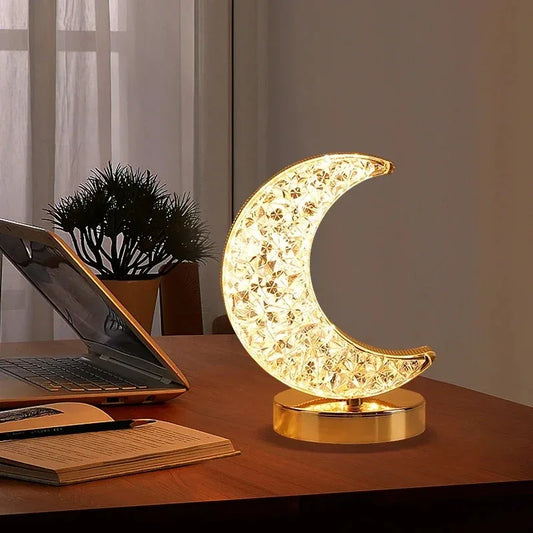 3D Crystal LED Night Light with Touch Dimming