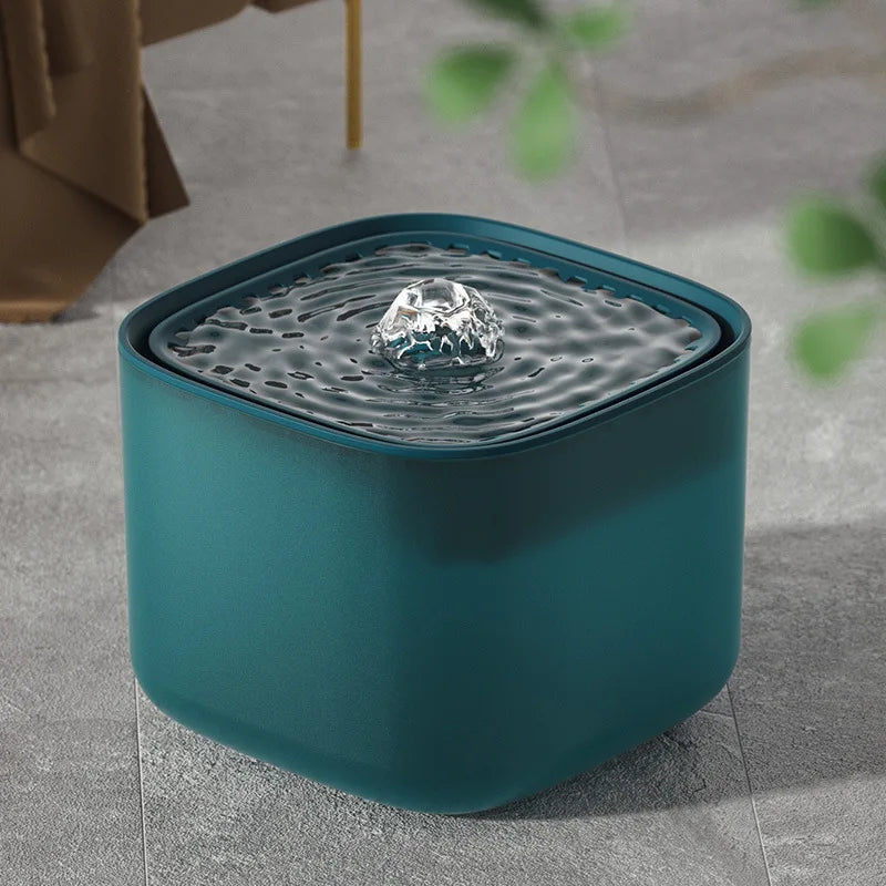 3L Pet Water Fountain with Quiet Pump and Filtered Water Flow