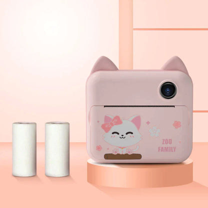 Children’s Instant Print Camera – 1080p Dual Lens with Black & White Printing
