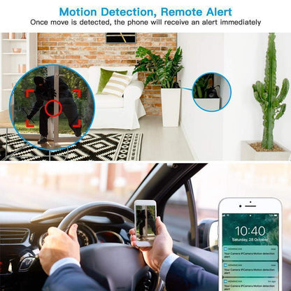 480p Magnetic WiFi Mini Camera with Night Vision and 360° Mount
