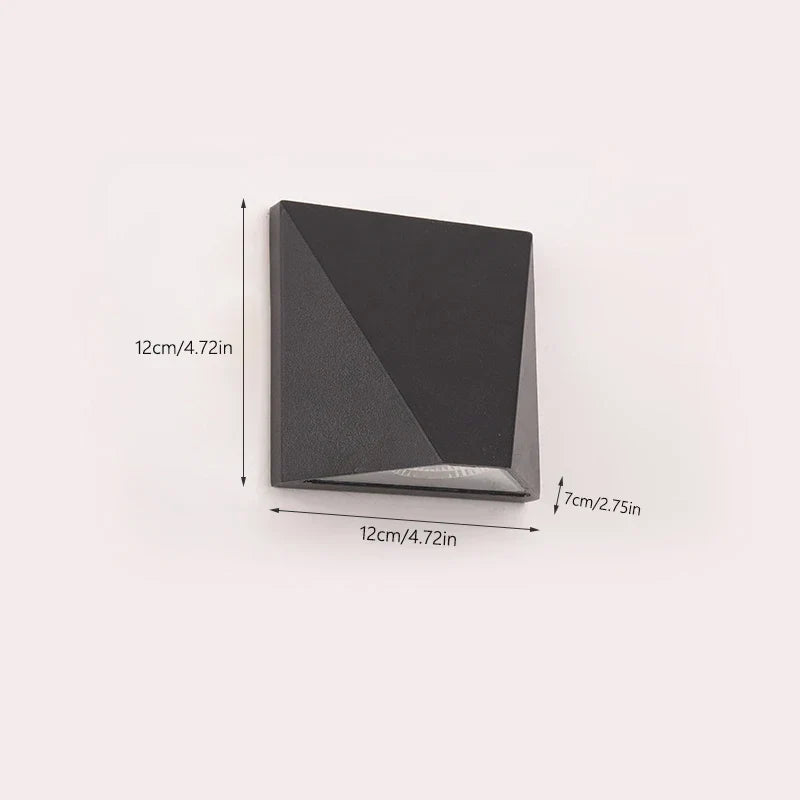 5W Black Aluminium COB LED Wall Light
