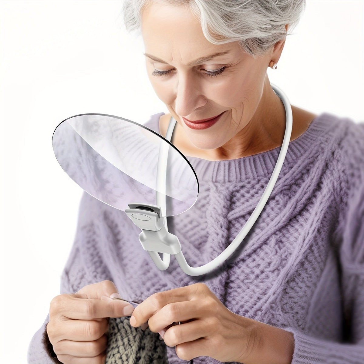 5X Magnifying Glass with Adjustable Hands Free Neck Design