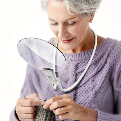 5X Magnifying Glass with Adjustable Hands Free Neck Design