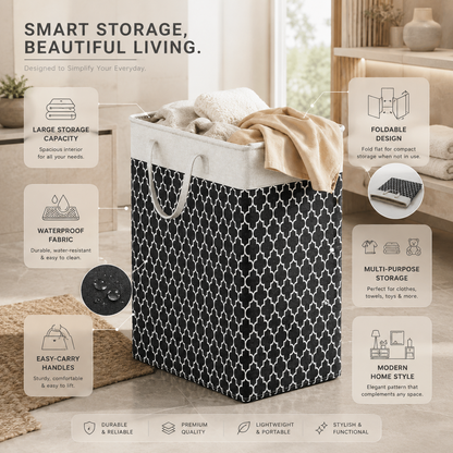 75L Waterproof Foldable Laundry Hamper with Handles
