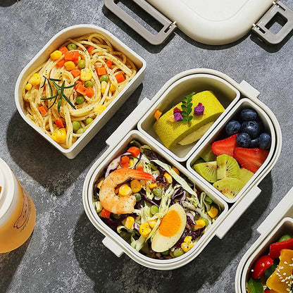 800 ml Bento Lunch Box with 3 Removable Compartments