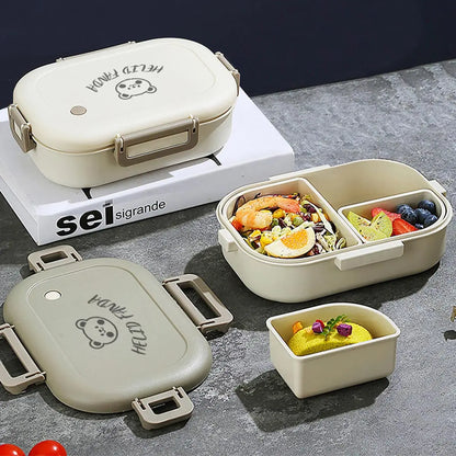 800 ml Bento Lunch Box with 3 Removable Compartments
