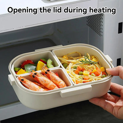 800 ml Bento Lunch Box with 3 Removable Compartments