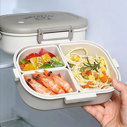 800 ml Bento Lunch Box with 3 Removable Compartments