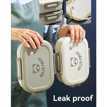 800 ml Bento Lunch Box with 3 Removable Compartments