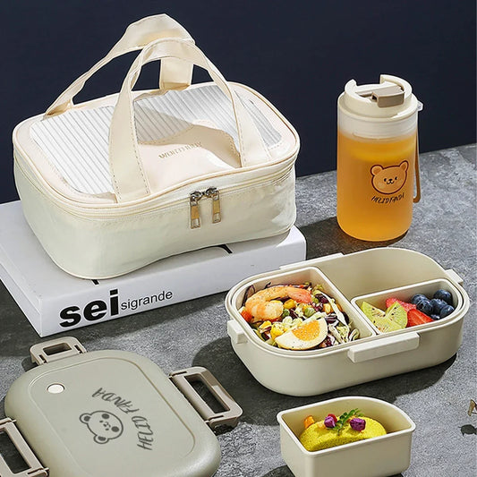 800 ml Bento Lunch Box with 3 Removable Compartments