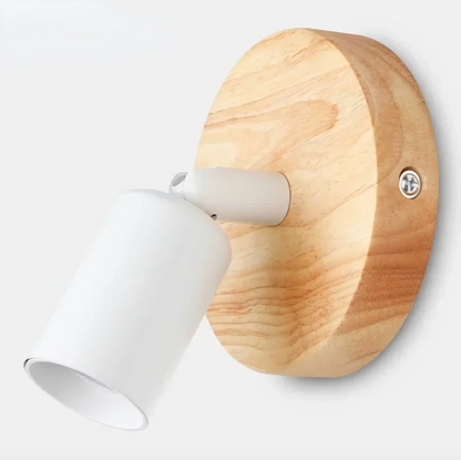Adjustable Wood and Metal E27 Wall Sconce