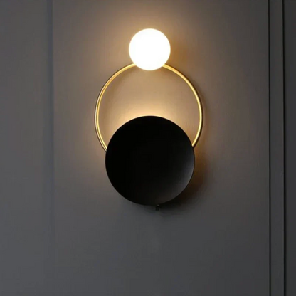 Round Frosted Glass E27 Wall Sconce